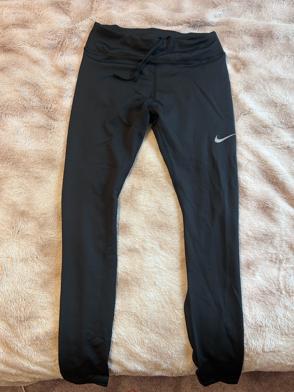 Nike Black Leggings with mesh on back legs